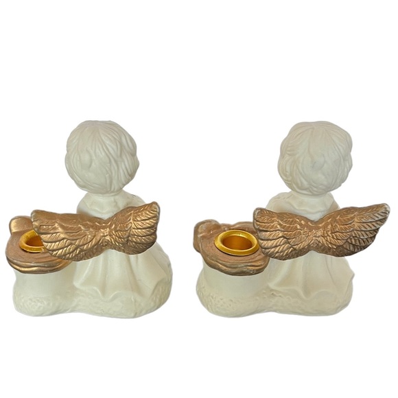 Set of 2 Angels Candle Holder - Picture 2 of 3